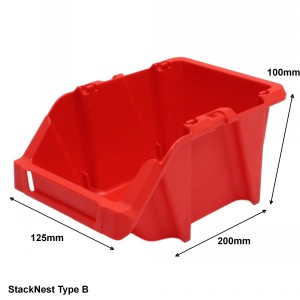 Stack & Nest Plastic Parts Bins Size B 20 Pack